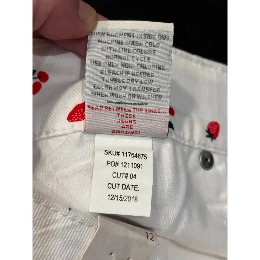 torrid White Cherry-Print Denim Shorts - Picture 9 of 13